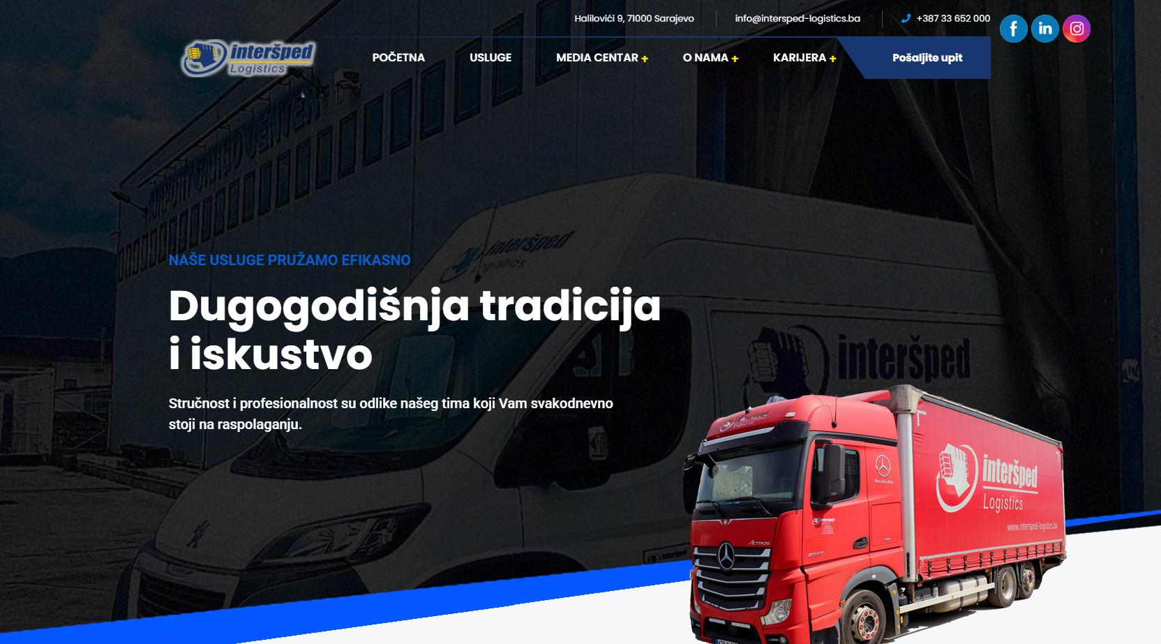 WEB Stranica - Interšped Logistics d.o.o.